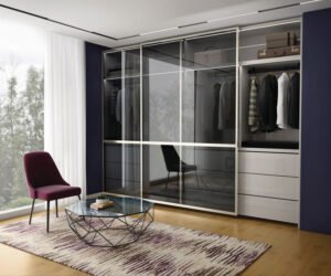 Furniture sliding, Flush, Design 60 VF for 2 doors with 3 MTR track